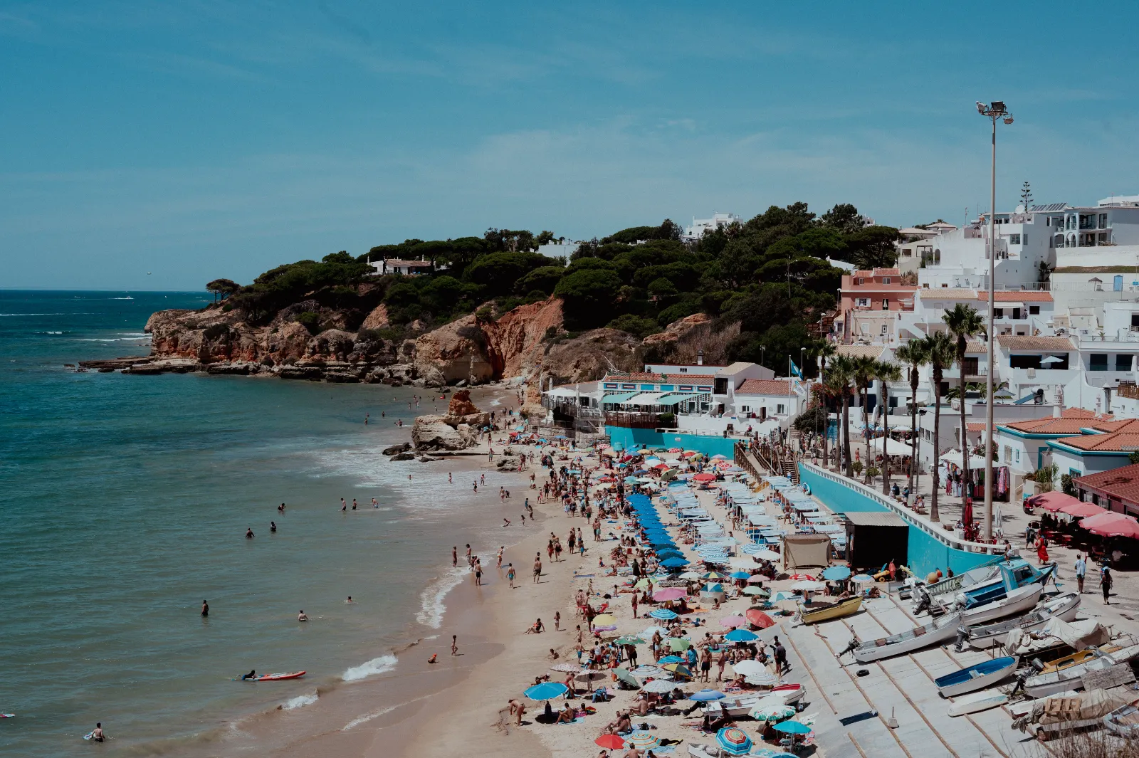 Apartments and villas overlooking the Albufeira coastline