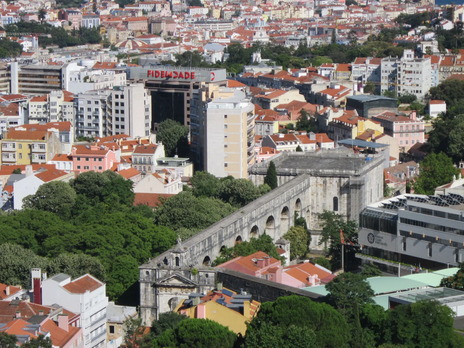 Residential streets and apartments in Pragal, Almada