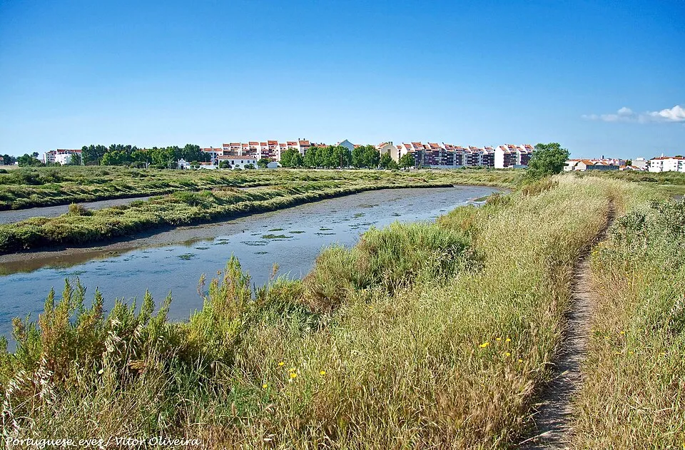 Edifícios residenciais contemporâneos nas Colinas do Oriente, junto à Ponte Vasco da Gama